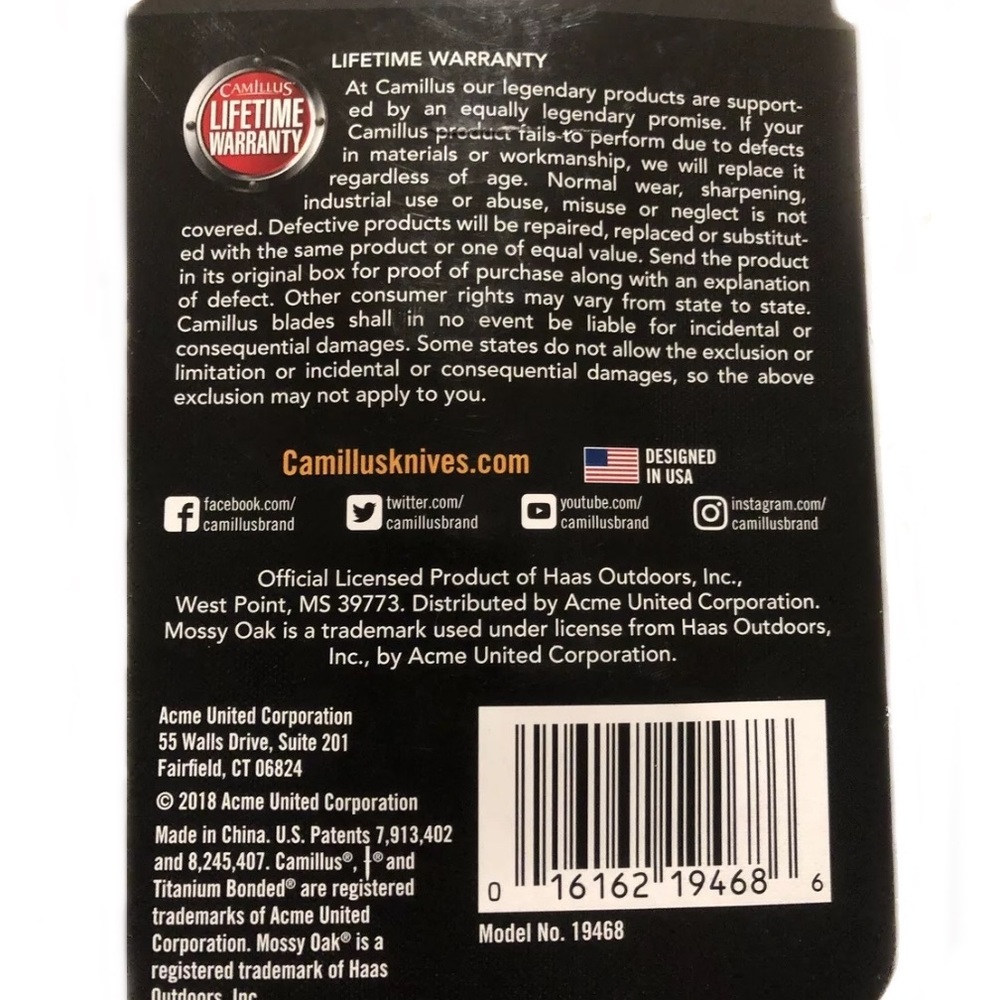 Camillus Game Caping Knife Sheath Camouflage Set of 2 - Picture 4 of 8